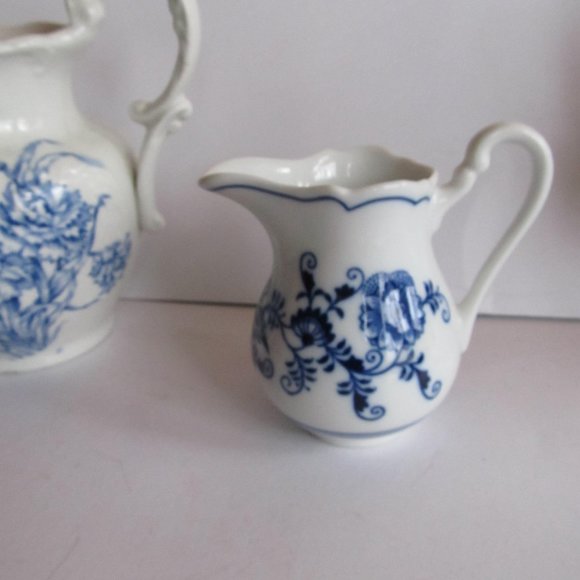 Original Zwiebelmuster Czechoslovakia Blue Onion Creamer Pitcher Meissen Bohemia - Picture 3 of 7